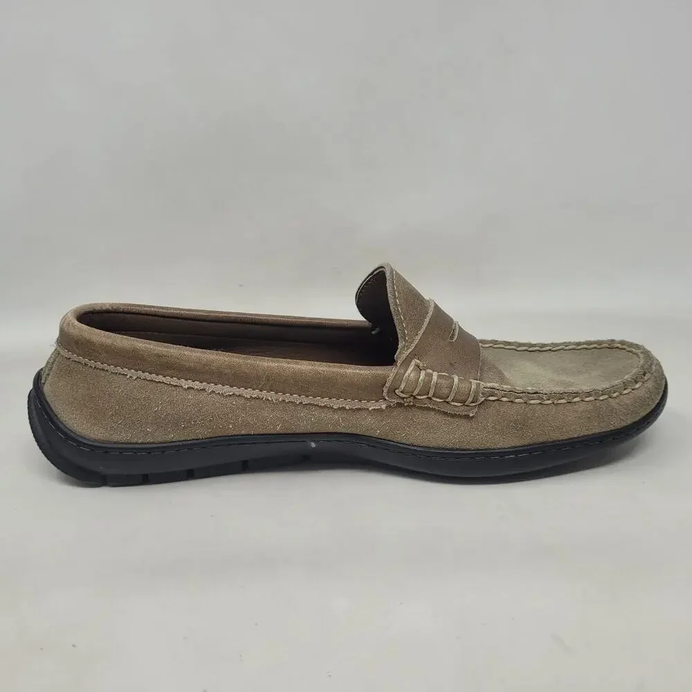 Alden Cape Cod Collection Loafers 9.5W Beige Suede Leather Casual Slip On Preppy